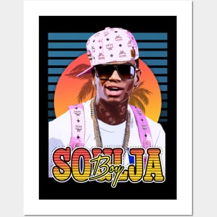 Retro Flyer Style Soulja Boy rapper Posters and Art